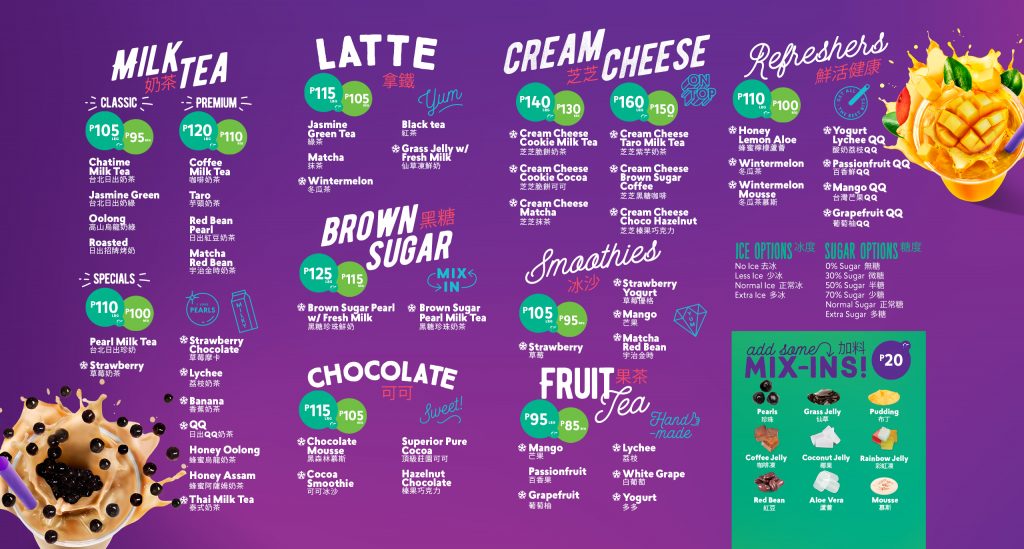 Chatime Menu Philippines